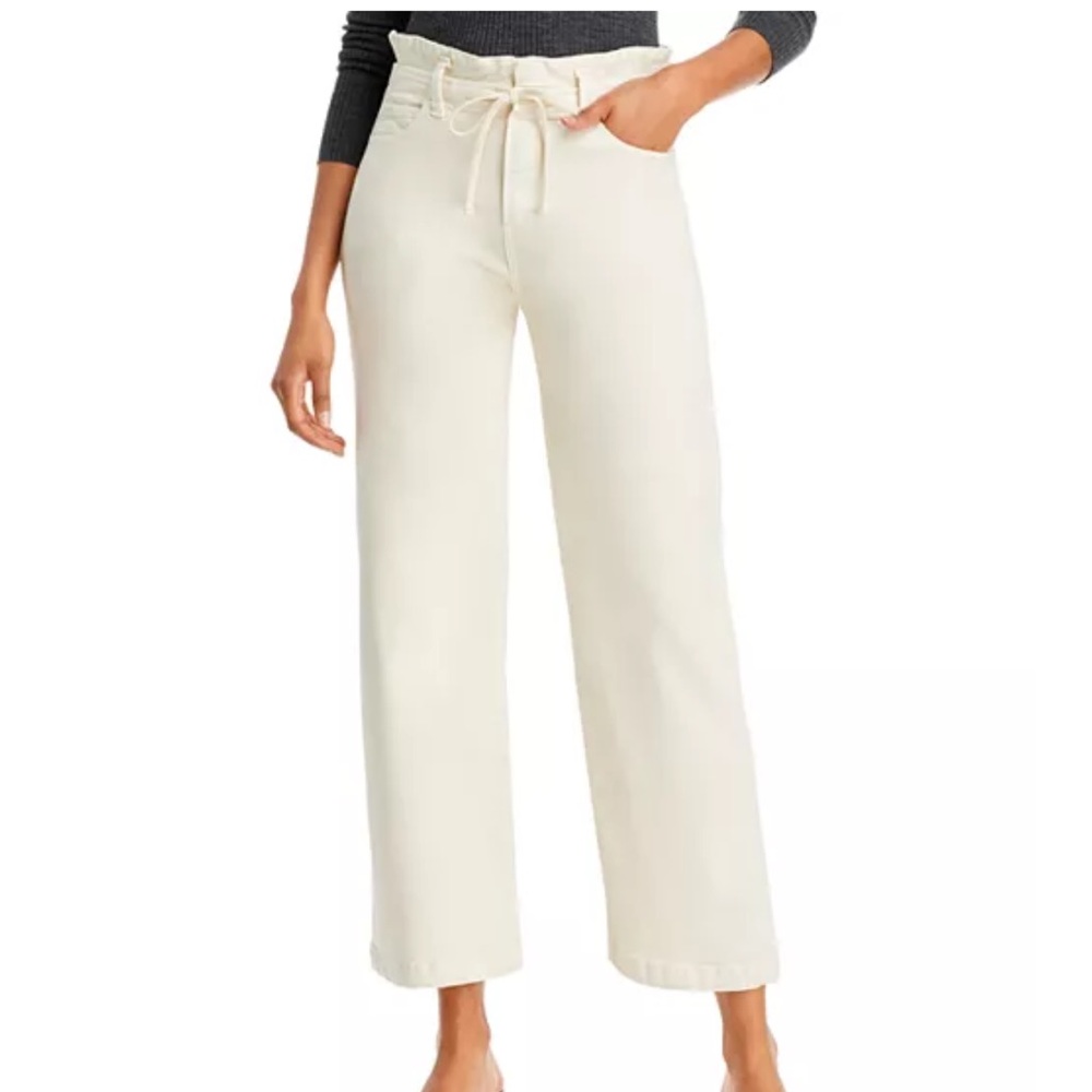 Paige CArly Wide Leg Jeans w/ Waistband Tie